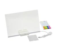 LED Drawing Board, Erasable Note Boards, Educational Doodle Tool, Bright Color Display Easy Clean, Compact Ideal for Travel, Home, School Kindergarten Use Boys and Girls