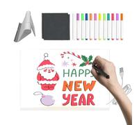 LED Drawing Board - Transparent Acrylic Writing Pad | Colorful LED Message Board With 12 Color Pens, Adjustable Foldable Stand, Dry Erase Light Up WritingBoard For Kids Classroom Home Travel Art