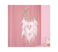 Led Dream Catcher Handmade Dream Catcher Bohemian Decoration for Wall Hanging Home Decor Gift (pink)