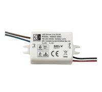 LED Driver KED03-350C - Controlador electrónico (3 W, 14 V, corriente constante, DC350 mA, 3 x 1 W, 50/60 Hz, transformador con cable, 15,5 cm, SELV equivalente, no regulable, color blanco)