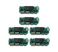 LED Dual USB 5V 2.4A / Type-C USB Mobile Power Bank 18650 Módulo de Carga Batería de Litio Cargador Tablero 6Pcs
