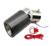 Led Exhaust Tips, Flame Tailpipe Muffler Tip, Stainless Steel Chrome Finish, Built-In Light Effect, Easy Bolt-On Installation, for Car Modification Upgrade Racing Daily Driving, Red Light Blue Light