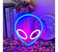 LED Extraterrestre SeñAles Luces de Neón Extraterrestre Alimentadas Por BateríA o USB Alien SeñAles Dormitorio Bar Fiesta Navidad Sala de Juegos Decoración Festiva Alien SeñAles