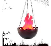 LED Fake Fire Flames Effect Light - Artificial Flickering Flame Lamp | Electronic Fire Pit Halloween Decorations | Simulated LED Flame Light for Indoor Outdoor Garden Yard Balcony Home Haunted House