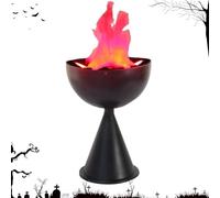 LED Fake Fire Light - Realistic Flickering Flame Effect Lamp, Artificial LED Flame Light for Halloween Decor, Haunted House Props, Fire Pit Ambiance, Camping, Garden, Balcony & Indoor Outdoor Displays