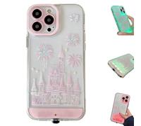 LED Fantasy Castle Fireworks Phone Case,Built-in Light Up Vibrant LED Phone Case,Fashion Cute Shockproof Flash Protective Covers for iPhone 13/14/15/16/17 Pro/Pro MAX (for 13 Pro)