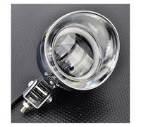 LED Faros Moto Faro Delantero Tipo Bala Cromado Estilo Retro LED Antiniebla para Cruceros Choppers Cafe Racers Personalizado 25 W 4 Pulgadas Faros Delanteras