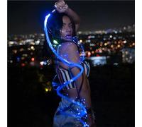 LED Fiber Optic Whip, Optical Pixel Light-up Whips, Monochromatic Light Source, 3 Light Effects, USB Rechargeable, Flow Toy Perfect for Dance, Parties, Internet Celebrity Live Broadcast Room
