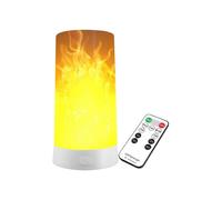 LED flame lamp for indoor and outdoor use - natural flame effect - rechargeable - remote control