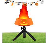 LED Flame Light - Flickering Flame Lights | Pumpkin Flickering Lamp | Decorative Realistic Long-Lasting Desktop Ornaments For Night Clubs Yard Bar Parties Festivals Garden - 15x15x5.8cm