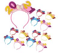 LED Flashing Headband, Glowing Luminous Party Headband with 12 Multi Color Lights, Built In 3 Button Batteries for New Year Christmas Birthday Festivals, Comfort Fit Plastic Headba (Nueva tarjeta de