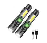 LED Flashlight Rechargeable, 1000 Lumens Super Bright Magnetic Flashlight with COB Work Light, Waterproof, 4 Modes,Pocket Tactical Flashlights for Out