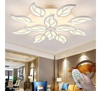 LED Flower Ceiling Light Dimmable with Remote Control Ceiling Lamp Creative Living Room Lamp Acrylic Lampshade Bedroom Dining Room Hotel Room Ceiling Lights Decorative Lighting,80cm