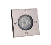 LED Foco de suelo empotrado 'AVA' (Moderno) en Gris hecho de Aluminio (1 llama,) de Lucande | lámpara de exterior para el jardín, la terraza, el balcón y la vivienda