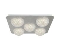 LED Foco Empotrado Cocina Metal Plata L:43CM 3000K 2990Lm 6W Techo Anguloso