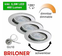 LED Focos Regulable Empotrable Reflector Lámparas de Techo Lámpara 68mm Cromo