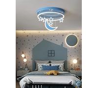 Led for Children's Room Baby Bedroom Home Nursery Modern RC Dimmable Child Ceiling Chandelier Lighting (Emitting Color : Cool White Light Lampshade Color : Pink-52cm) (Blue 42cm)