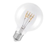 OSRAM Lámpara Vintage 1906 Classic Globe95 FIL LED, E27, transparente, 4,8 W, 470 lm, 2700 K, luz blanca cálida, regulable, filamento delgado, optimo consumo de energía, larga duración