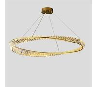 Led Gold Light Luxury Circle Crystal Lamp, Creative Chandelier, for Living Master Bedroom Dining Room Lamps and Lanterns (Color : Gold_40cm)(Gold-100cm)