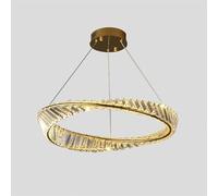 Led Gold Light Luxury Circle Crystal Lamp, Creative Chandelier, for Living Master Bedroom Dining Room Lamps and Lanterns (Color : Gold_40cm)(Gold-60cm)