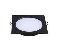 LED Grille Panel Ceiling Lights Unique Square Design Recessed Downlight Professional Aluminum Window Exhibition Gallery Hotel Embedded Integrated Spotlight Home,Black-Natural Light_7W