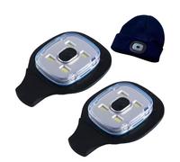 LED Hat Light, Hands-Free Headlamp, 2.32x1.85 Inches Knitted Hat Lamp with Adjustable Brightness, Outdoor Gadget, Flashlight Accessory with Dustproof Design, Walking & Camping Tool for Men & Women