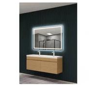 LED IMEX Espejo Rectangular con Doble Sensor de Movimiento y Acabado en Color Cromo Holanda - 100 x 80 cm
