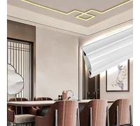 LED Indirect Lighting Aluminum Channel, Crown Moulding Track for Ceiling/Wall Washer, New Chinese Style for Living Room(White,23m/75.5ft)