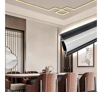 LED Indirect Lighting Aluminum Channel, Crown Moulding Track for Ceiling/Wall Washer, New Chinese Style for Living Room(Negro,27m/88.6ft)