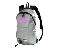 LED Iridescent Backpack With USB Charging - Audio Sensor Light Up Backpack | Synchronized Flashing Safety Warning For Night Riding Running | Casual For Commute, School, Travel, Cycling, Hiking, Gris