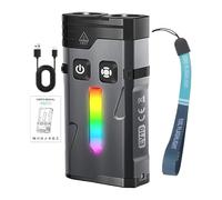LED Keychain Flashlight, USB Rechargeable Torch, 2.68x1.38x0.79 inches, Magnetic Base Light, Portable Outdoor Gear, Sturdy, for Keyring Lighting Tool, Backpacking Camping Travel