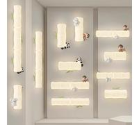 LED Kids Room Cartoon Panda/Monkey/Koala Light White Shape Hardwired Wall Lamp 3 Color Mode Rectangular Art Lighting Fixture for Children Room(Koala,3