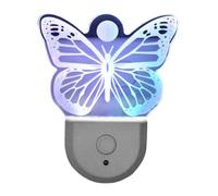 LED Kinder Nachtlampe - Mehrfarbige Butterfly Lichtquelle, Energiespar Steckdose Leuchte, Weiches Raum Glow | Dekorative Zimmer Beleuchtung Für Kinderbett Flur Treppe Camping Geschenk Idee Abend
