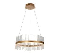 LED Lámpara Colgante Anillo Cristal Metal Redondo Ø 51cm H: Máx. 163cm Araña de