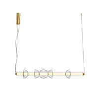 LED Lámpara Colgante Cocina Cristal Metal En Latón 98CM 3000K Pendelleuchte