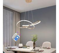 LED Lámpara Colgante, Luz Ajustable con Control Remoto Luces Colgantes, Lamparas de Techo Modernas, Altura ajustable Lámpara de cocina Para Comedor, Dormitorio, Salon Lamparas de Techo