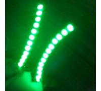 LED Lámpara de Cils Lumineux Halloween Clignotant Faux Cils Lumières de Nuit, Modo ajustable Clignotant Faux Cils Lumières de Nuit, No Greffe Halloween Fiesta de Navidad (Verde)