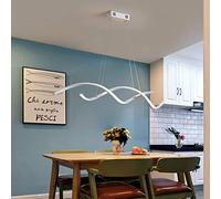 LED lámpara de colgante mesa de comedor dormitorio sala de estar con control remoto ajustable Plafón de techo diseño a spirale moderno creativo lámpara de araña para cocina salón estudio D110cm blanco