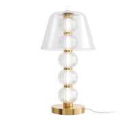 LED Lámpara de Mesa Noche Metal Cristal Oro 45,2 CM 3000K Tischleuchte Moderno