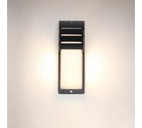LED Lámpara de Pared, 9W, 3000K Luz Blanca Cálida, IP65 Resistente al Agua, Interior Aplique de Pared de Estilo Moderna para Balcón, Pasillo, Escaleras, Jardín