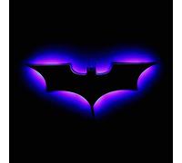 LED Lámpara de pared interior con mando a distancia USB con control remoto Batman Mirror RGB Lámpara de pared armario corredor sala de estar dormitorio decoración murciélago luz nocturna