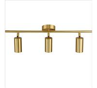 LED Lámpara de techo moderno dorada Focos de techo, Lámpara de Espejo de metal ajustable retro, para sala de estar, dormitorio, cocina, oficina, baño, 58cm, iluminación LED vintage (luz blanca cálida)