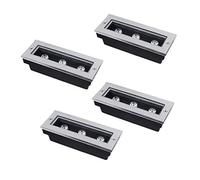 LED Lámpara Empotrable En El Suelo 3W en luces de suelo rectángulo Al aire libre Jardín acero inoxidable Lámpara de paisaje for césped, pasarela, patio, cubierta, patio, AC85-265V, Paquete de 4 ( Colo