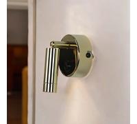 LED Lámpara, Foco Pared Flexible 3W Con Interruptor en Dorado Salón Foco Moderno