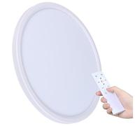 LED Lámpara Techo, Regulable, Plana, con Mando a Distancia, 3000 K - 6500 K, CRI ≥ 80, IP54 Resistente al Agua, 24W/ 2160LM, Lámpara Superfina para Salón, Dormitorio, Habitación Infantil, Cocina