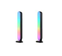 Led lámparas de mesa rgb Trio Iluminación Gaming Juego 2.5W negro 2pcs - R5538 onforme]