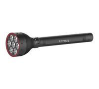 Linterna de bolsillo LED Ledlenser X21R, reflector, recargable con batería de litio LiFePO, 5000 lúmenes, enfocable, tecnología X-Lens, haz de luz de 800 m, carga magnético y soporte para la pared