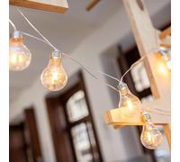 LED Lichterkette Exterior Solar IP44 4,5 M Largo 2700K Decorativo Lámpara Jardín