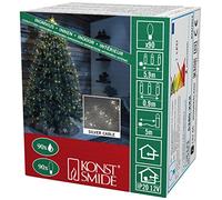 LED Lichterkette Konstsmide Silber Tropfen Lametta 90 LED 12V Innen