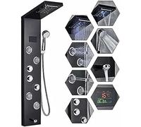 LED LIGH Shower Tower Torre Cabeza De Ducha De La Cascada Con La Ducha De La Cascada Con Jets Masajeadores Jet Jet
